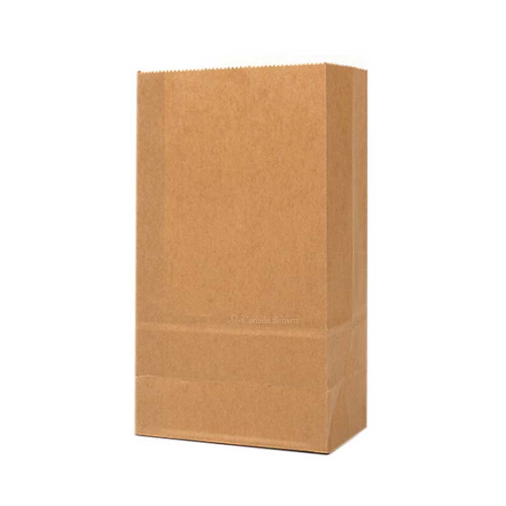 25LB Grocery 8.25" x 5.188" x 18" Kraft SOS Paper Bags 500/Case