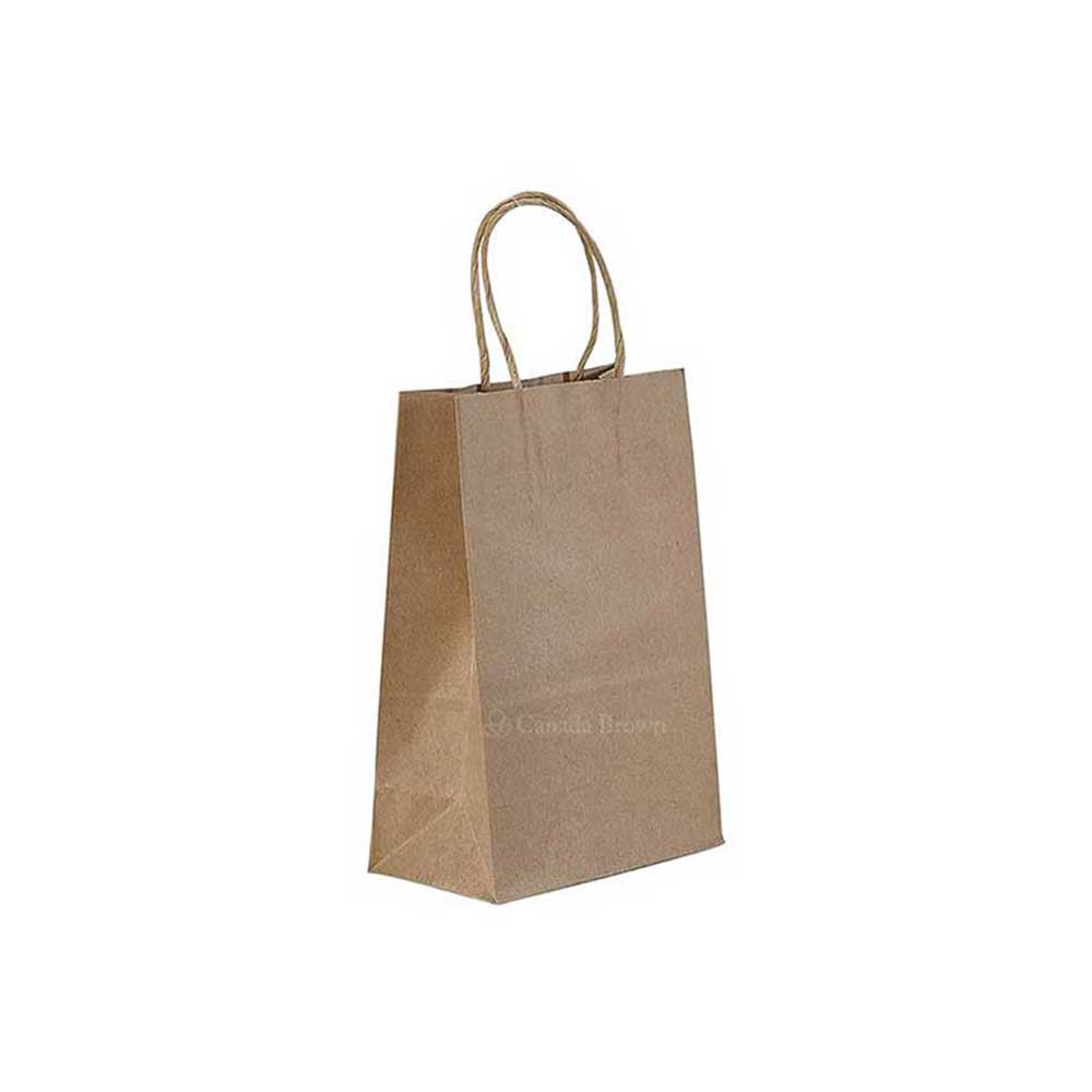 6.5" x 3.5" x 12.375" Kraft Twisted Paper Bags 250/Case