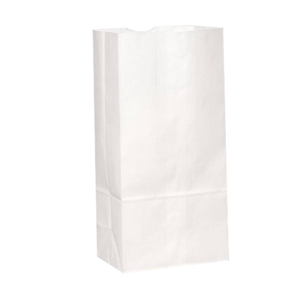 White Paper Grocery Bags (500/Case) 2LB 4.3125 x 2.4375 x 7.875