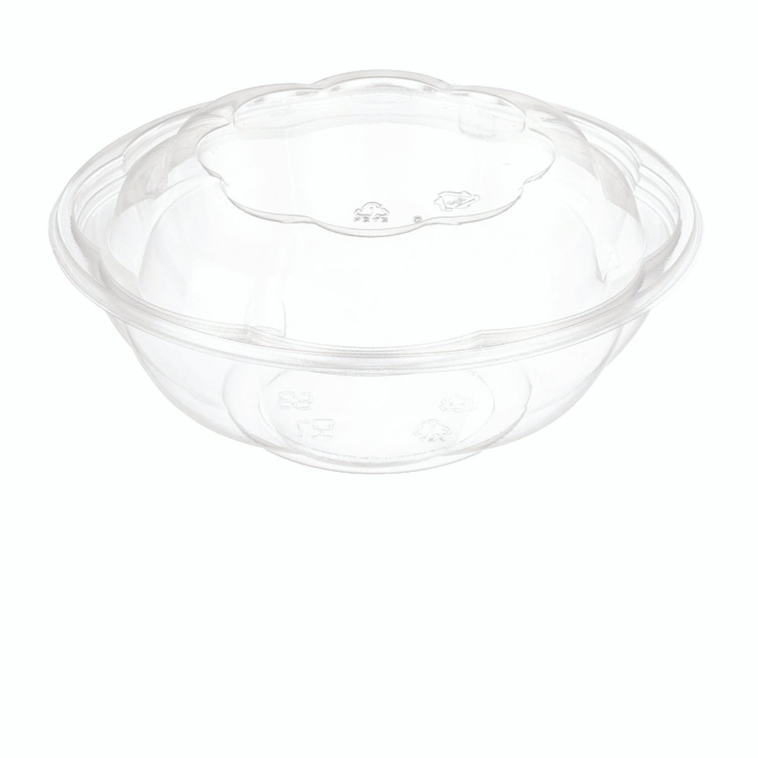 24oz PET Rose Salad Bowl ( 7" ) Combo - Pack (150/CS)