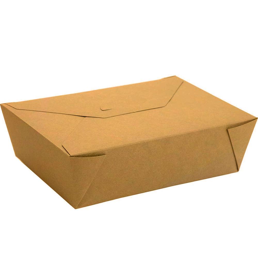 #3 PLA Lined Compostable Kraft Paper Takeout Box 8.5" x 6.25" x 2.5" (200/CS)