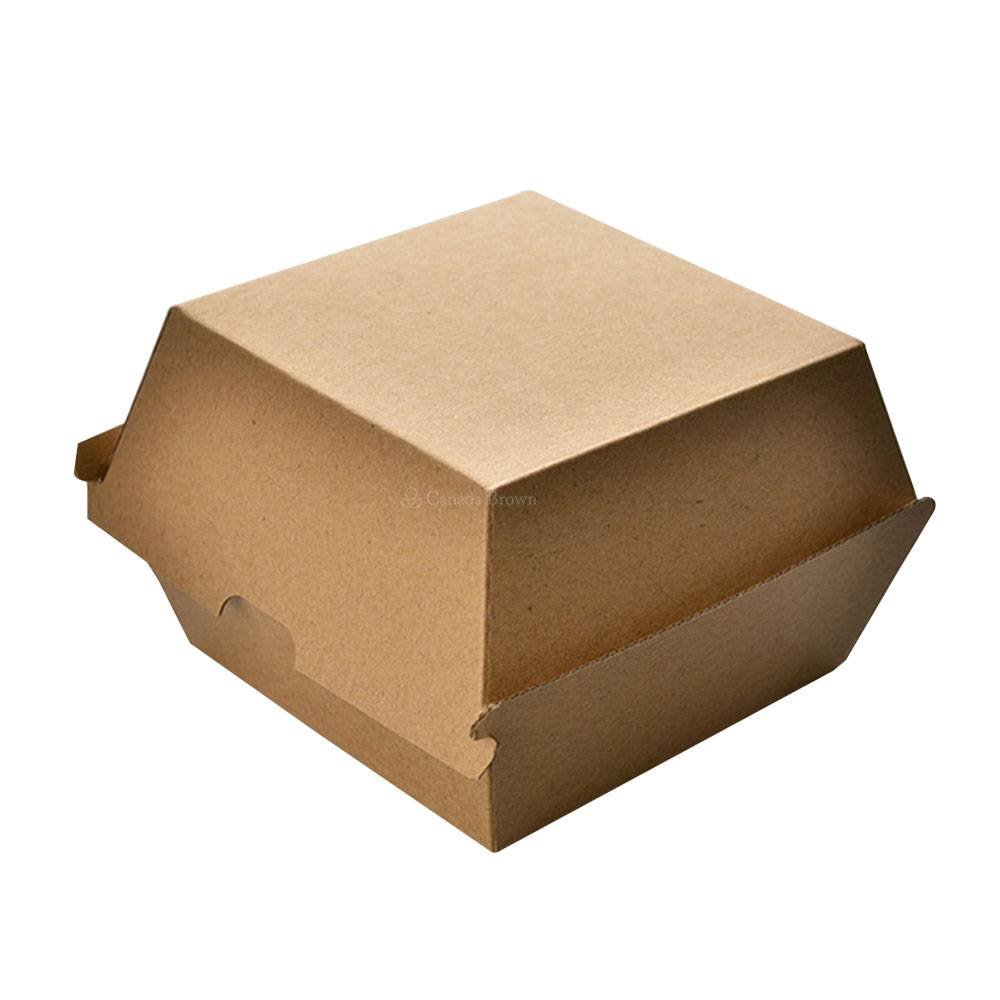 4 x 4 x 1.4 Kraft Paper Burger Boxes (600/Case)