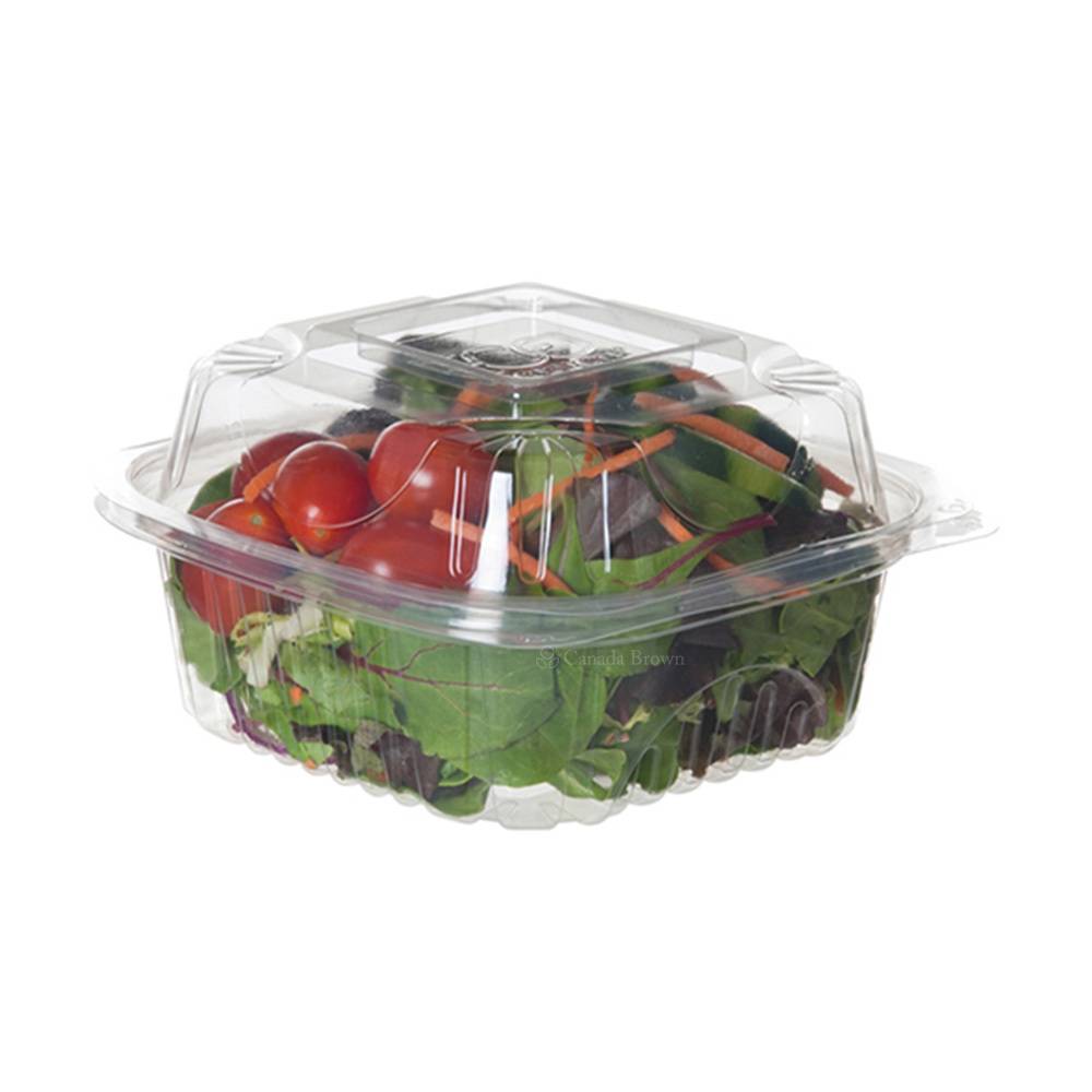 PLA Compostable Clamshell Container (240/CS) 6 x 6 x 3