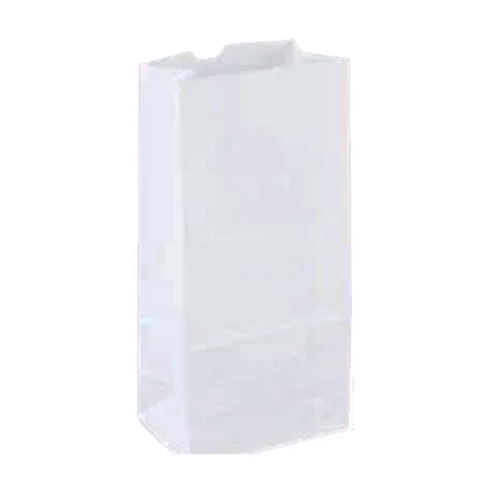 8LB 6" x 4" x 12.25" White Paper Grocery Bagel Bag (500/Case)