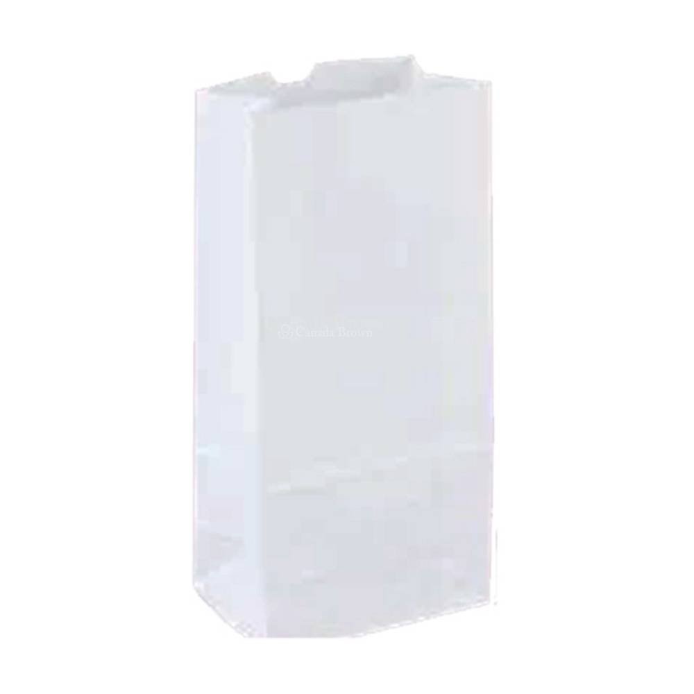 8LB 6" x 4" x 12.25" White Paper Grocery Bagel Bag (500/Case)