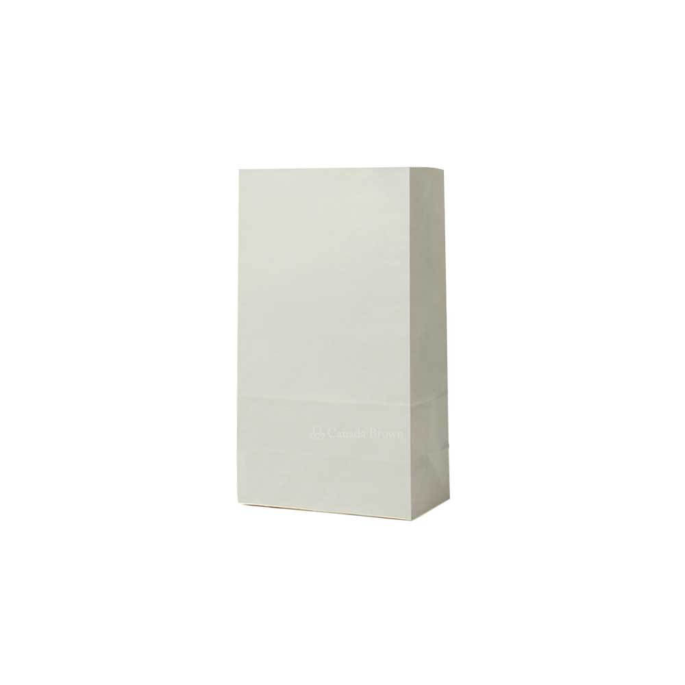 4LB Grocery 5" x 3.125" x 9.75" White SOS Paper Bags 500/Case