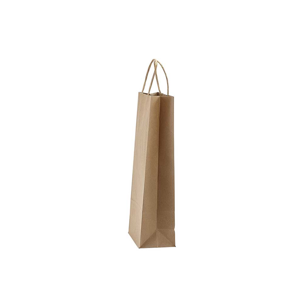 5.25" x 3.25" x 13.125" Kraft Twisted Handle Paper Bags 250/Case