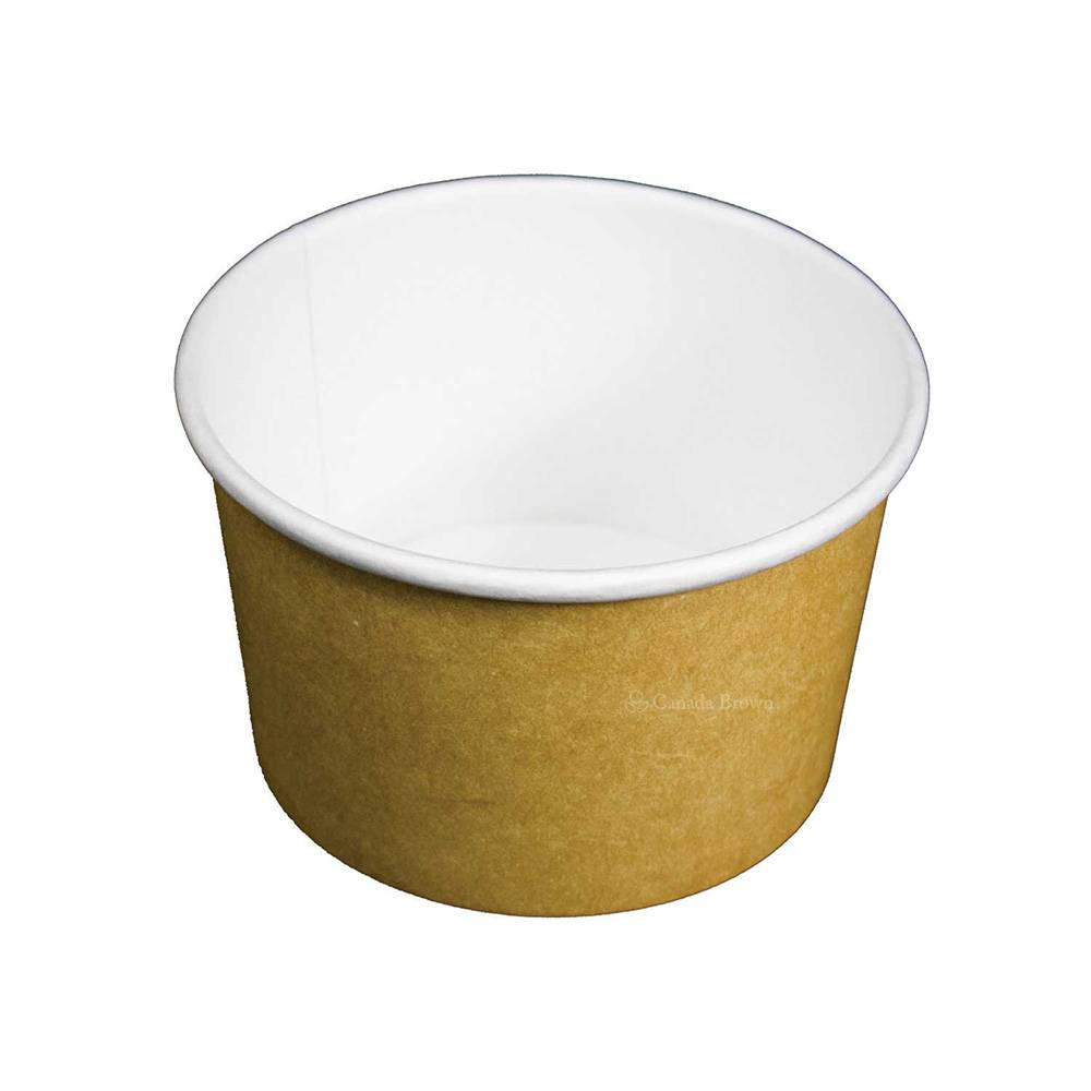 12oz Plain Kraft Recyclable Paper Soup Bowl (500/CS)