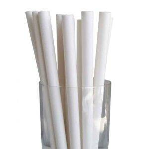 7.75” Colossal Regular White Paper Straws (2000/CS)