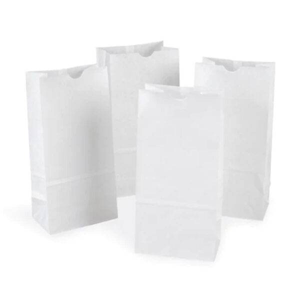 8LB White SOS Paper Bags (500/BNDL)