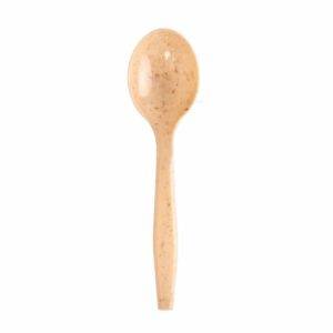 6.25'' Wheat Straw Fibre Soup Spoon ( Recyclable ) (1000/Case)