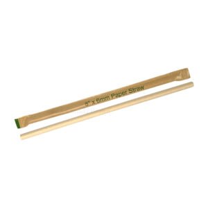 8'' x 6mm Paper Straws Compostable & Recyclable (3000/CS)