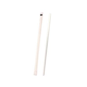 8" White Regular Paper Straws Individually Wrapped (500/CS)