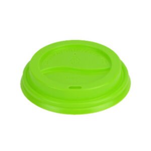 98mm Green Dome Lid Green Fits 8SQ for 10-24oz Paper Cups (1000/CS)