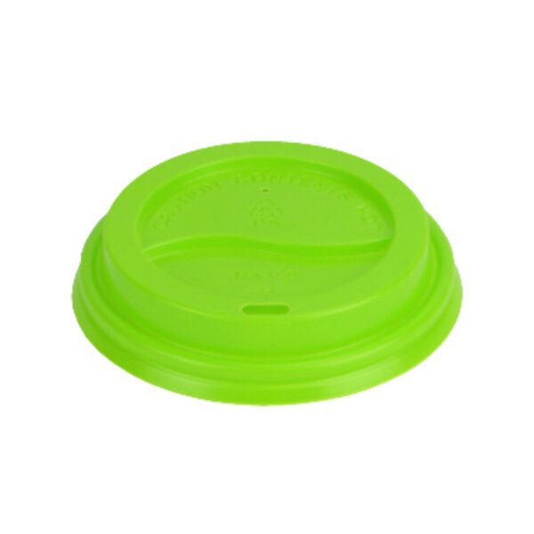 98mm Green Dome Lid Green Fits 8SQ for 10-24oz Paper Cups (1000/CS)