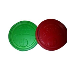 92mm Plastic X-Slot Lid PS Red & Green Combo for Cold Cups (1000/CS)