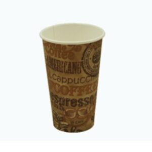 16oz White Single Wall Paper Cup Rustic Design (1000/CS)