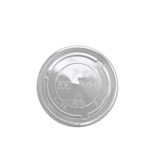 78mm Clear Flat Lid with X Slot for 8oz and 10oz Clear Cold Cups PET Recyclable (1000/CS)