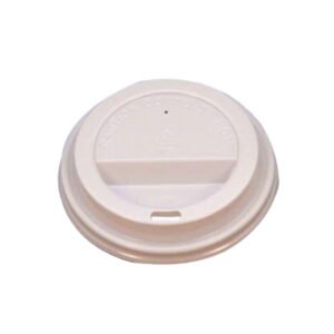 98mm White Dome Lid Fits 8SQ for 10-24oz Paper Cups (1000/CS)