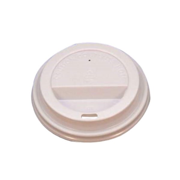 98mm White Dome Lid Fits 8SQ for 10-24oz Paper Cups (1000/CS)
