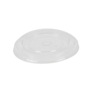 98mm Clear Flat Lid with X Slot for 12oz Squat to 24oz Clear Cold Cups PET Recyclable (1000/CS)