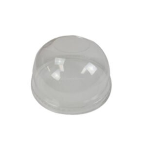 98mm Clear Dome Lid without Hole for 12oz Squat, 16oz & 20oz Clear Cold Cups PET Recyclable (1000/CS)