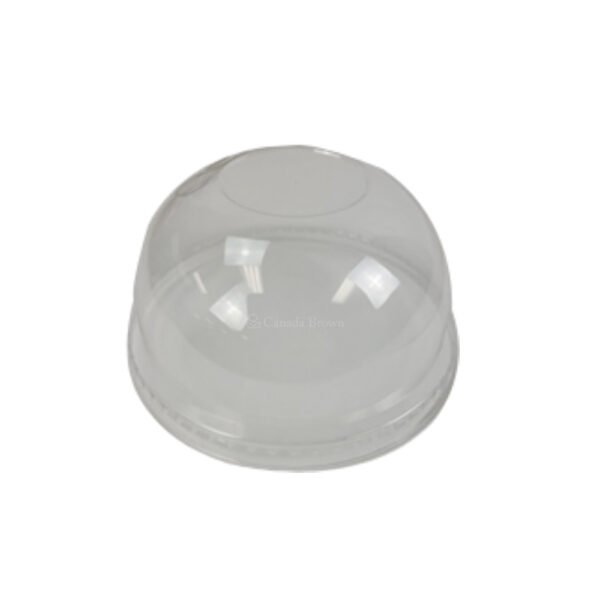 98mm Clear Dome Lid without Hole for 12oz Squat, 16oz & 20oz Clear Cold Cups PET Recyclable (1000/CS)