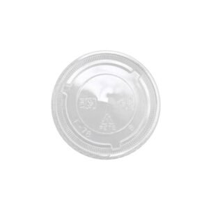 78mm PET Flat Lid for 7oz-8oz Cold Cups (1000/CS)