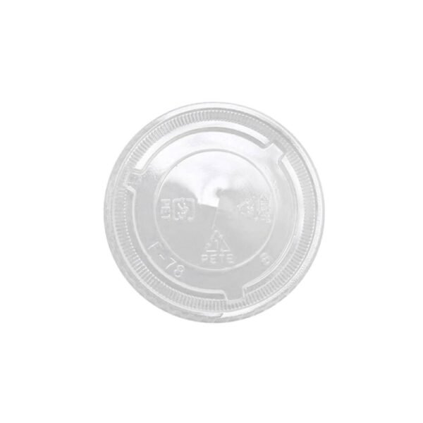 78mm PET Flat Lid for 7oz-8oz Cold Cups (1000/CS)