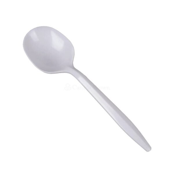 White Soup Spoon Medium Plastic Cutlery (1000/CS)