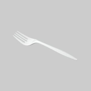 18" x 13" White Fork Medium Plastic Cutlery (1000/CS)