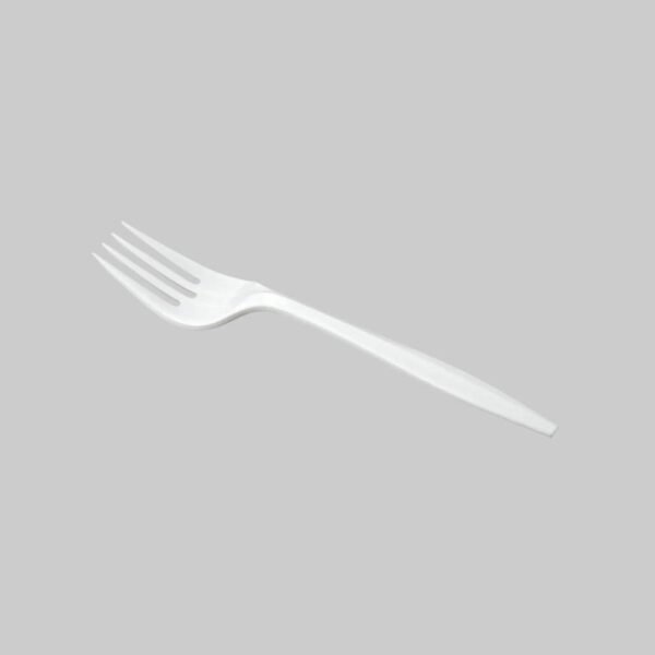 18" x 13" White Fork Medium Plastic Cutlery (1000/CS)
