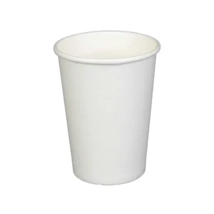 8oz White Single Wall Paper Cup PE Lined Recyclable (1000/CS)