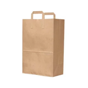 12" x 7" x 12" Kraft Flat Handle Paper Bags 250/Case