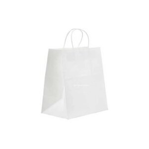 14.5" x 9" x 16.25" White Twisted Handle Paper Bags (200/CS)