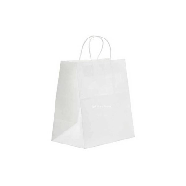 14.5" x 9" x 16.25" White Twisted Handle Paper Bags (200/CS)