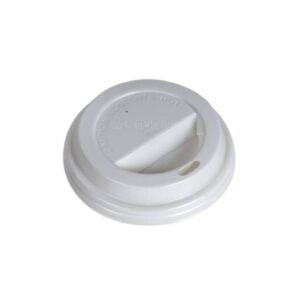 90mm White Dome Lid Plastic for 10-24oz Paper Cups (1000/CS)